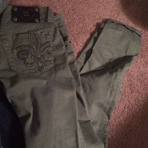 Miss Me Army Green Jeans